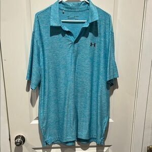 Under Armour Men's Blue Polo loose fit Shirt XL Preloved
